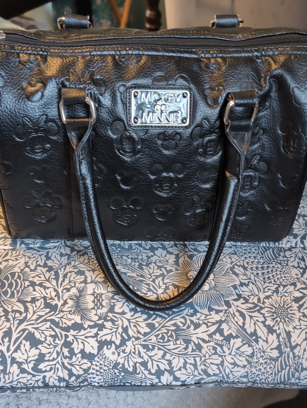 Loungefly Embossed Faux Leather Minnie And Mickey Mouse Purse